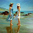 Vladimir Volegov Dames Sur La Plage painting